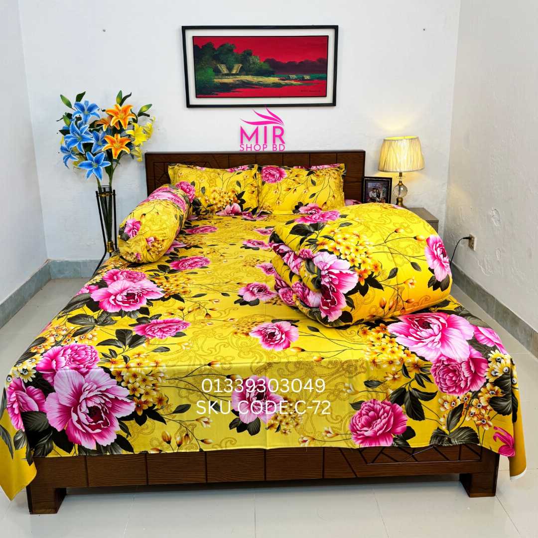 Premium,Quality,Twill,Cotton,Comforter,5,Pies,Set,comforter, comforter set, soft bedding, warm comforter, premium comforter Bangladesh,  cotton comforter, bedding set, winter blanket, stylish bedding