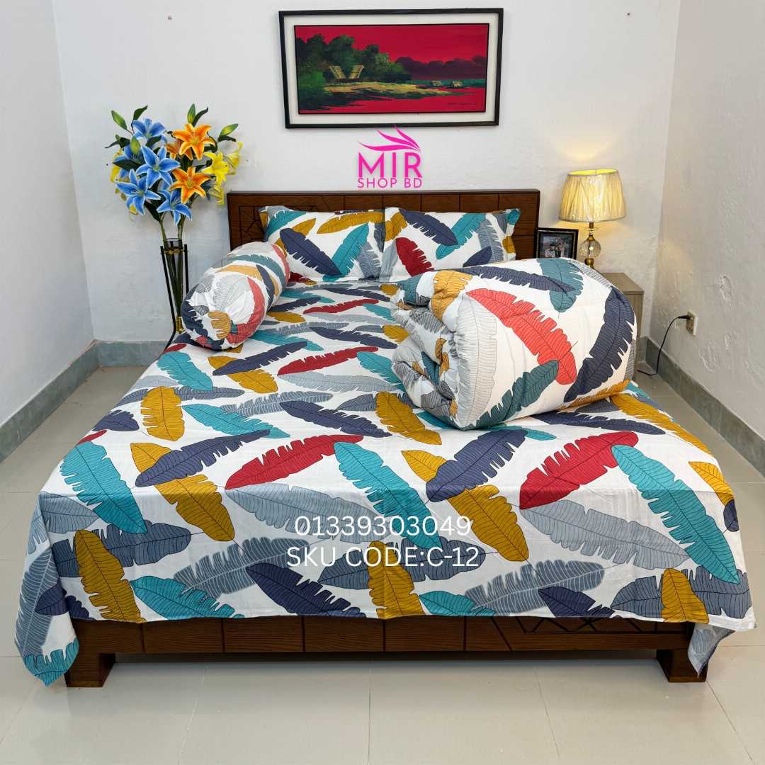 Premium,Quality,Twill,Cotton,Comforter,5,Pies,Set,comforter, comforter set, soft bedding, warm comforter, premium comforter Bangladesh,  cotton comforter, bedding set, winter blanket, stylish bedding