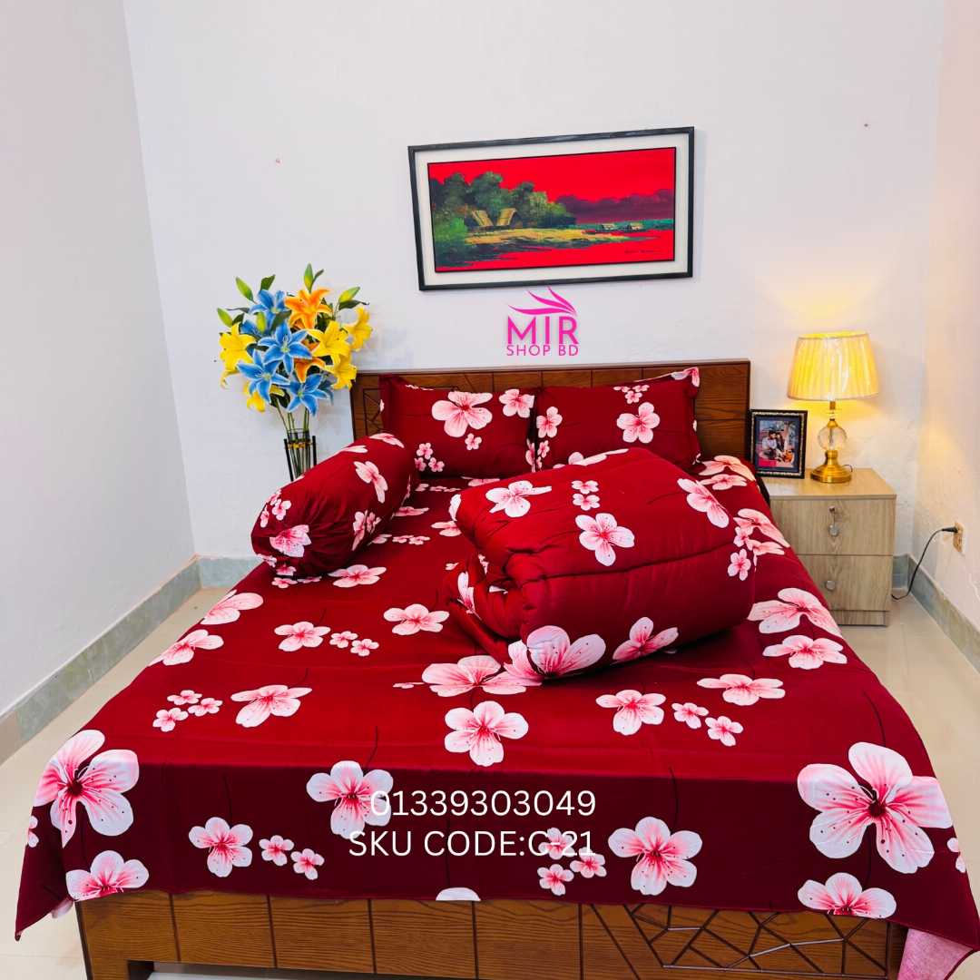 Premium,Quality,Twill,Cotton,Comforter,5,Pies,Set,comforter, comforter set, soft bedding, warm comforter, premium comforter Bangladesh,  cotton comforter, bedding set, winter blanket, stylish bedding
