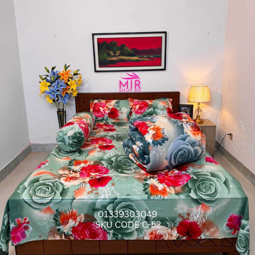 Premium,Quality,Twill,Cotton,Comforter,5,Pies,Set,comforter, comforter set, soft bedding, warm comforter, premium comforter Bangladesh,  cotton comforter, bedding set, winter blanket, stylish bedding