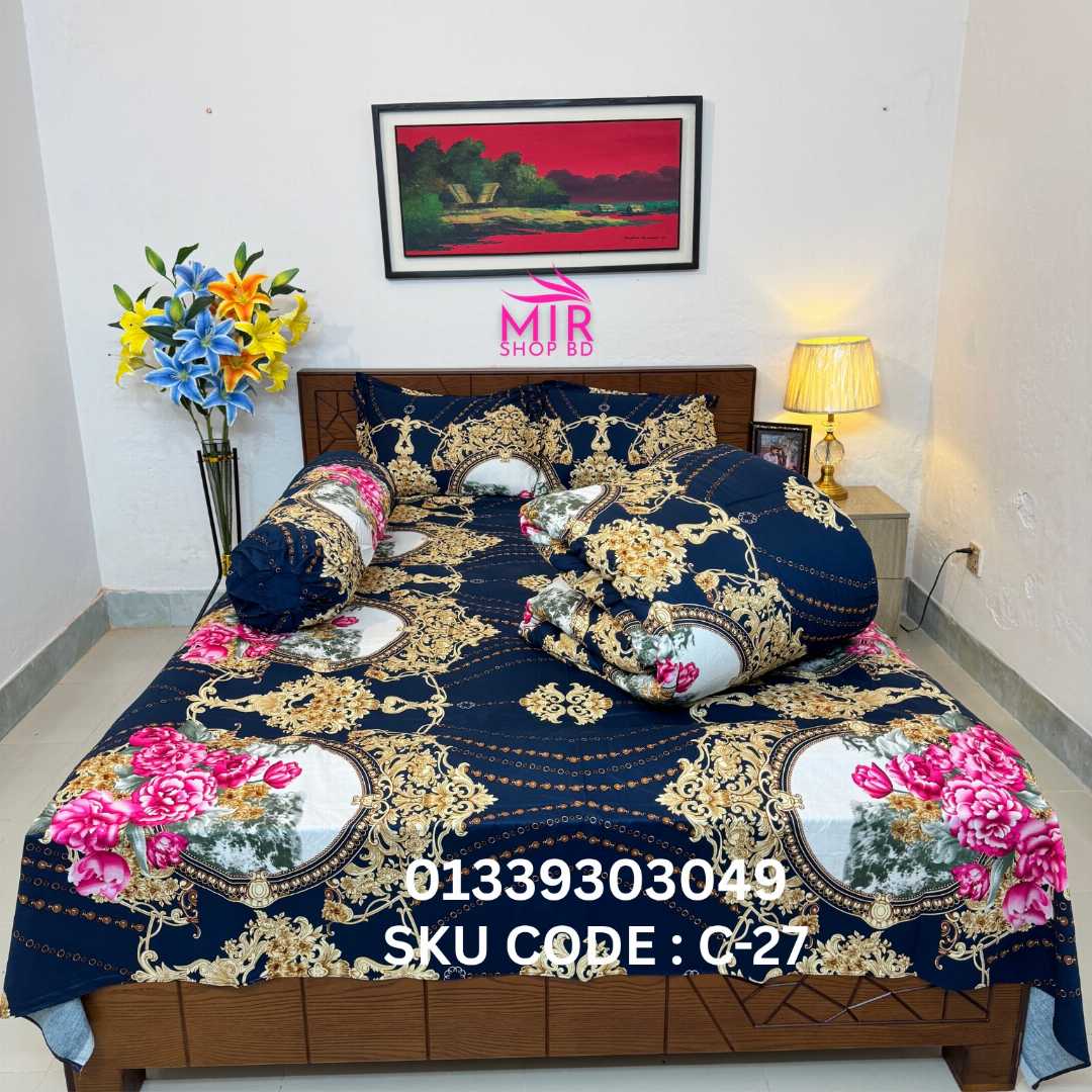 Premium,Quality,Twill,Cotton,Comforter,5,Pies,Set,comforter, comforter set, soft bedding, warm comforter, premium comforter Bangladesh,  cotton comforter, bedding set, winter blanket, stylish bedding