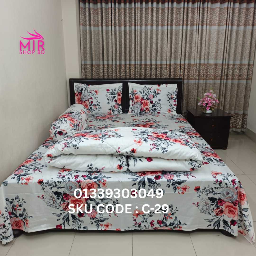 Premium,Quality,Twill,Cotton,Comforter,5,Pies,Set,comforter, comforter set, soft bedding, warm comforter, premium comforter Bangladesh,  cotton comforter, bedding set, winter blanket, stylish bedding