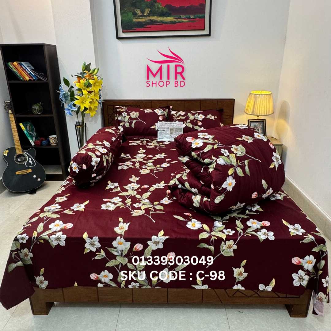 Premium,Quality,Twill,Cotton,Comforter,5,Pies,Set,comforter, comforter set, soft bedding, warm comforter, premium comforter Bangladesh,  cotton comforter, bedding set, winter blanket, stylish bedding