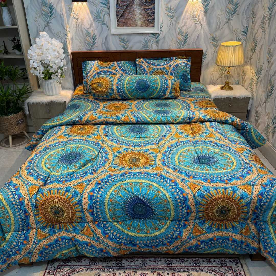 Premium,Quality,Twill,Cotton,Comforter,5,Pies,Set,comforter, comforter set, soft bedding, warm comforter, premium comforter Bangladesh,  cotton comforter, bedding set, winter blanket, stylish bedding