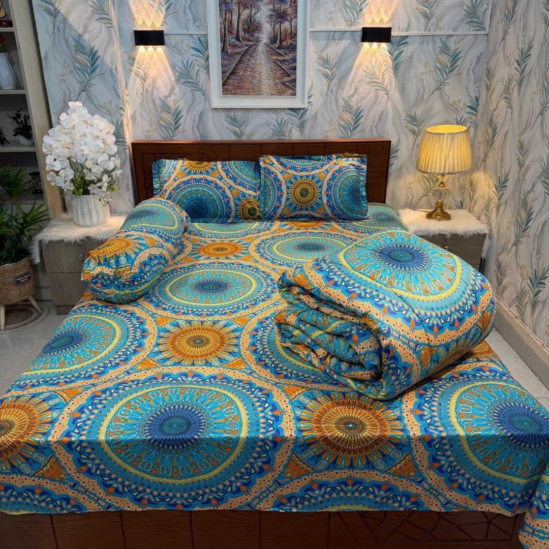 Premium,Quality,Twill,Cotton,Comforter,5,Pies,Set,comforter, comforter set, soft bedding, warm comforter, premium comforter Bangladesh, cotton comforter, bedding set, winter blanket, stylish bedding