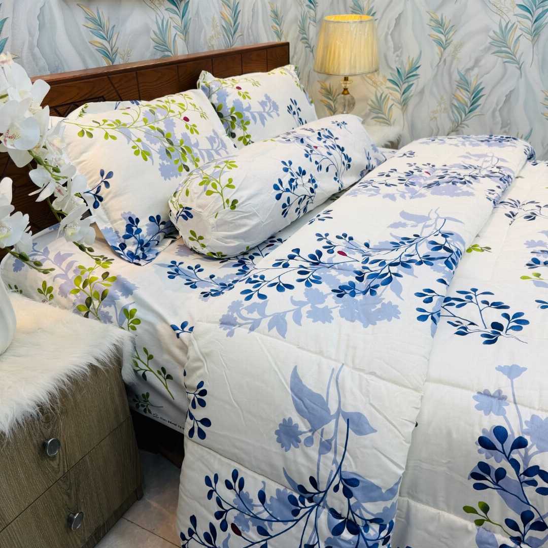 Premium,Quality,Twill,Cotton,Comforter,5,Pies,Set,comforter, comforter set, soft bedding, warm comforter, premium comforter Bangladesh, cotton comforter, bedding set, winter blanket, stylish bedding