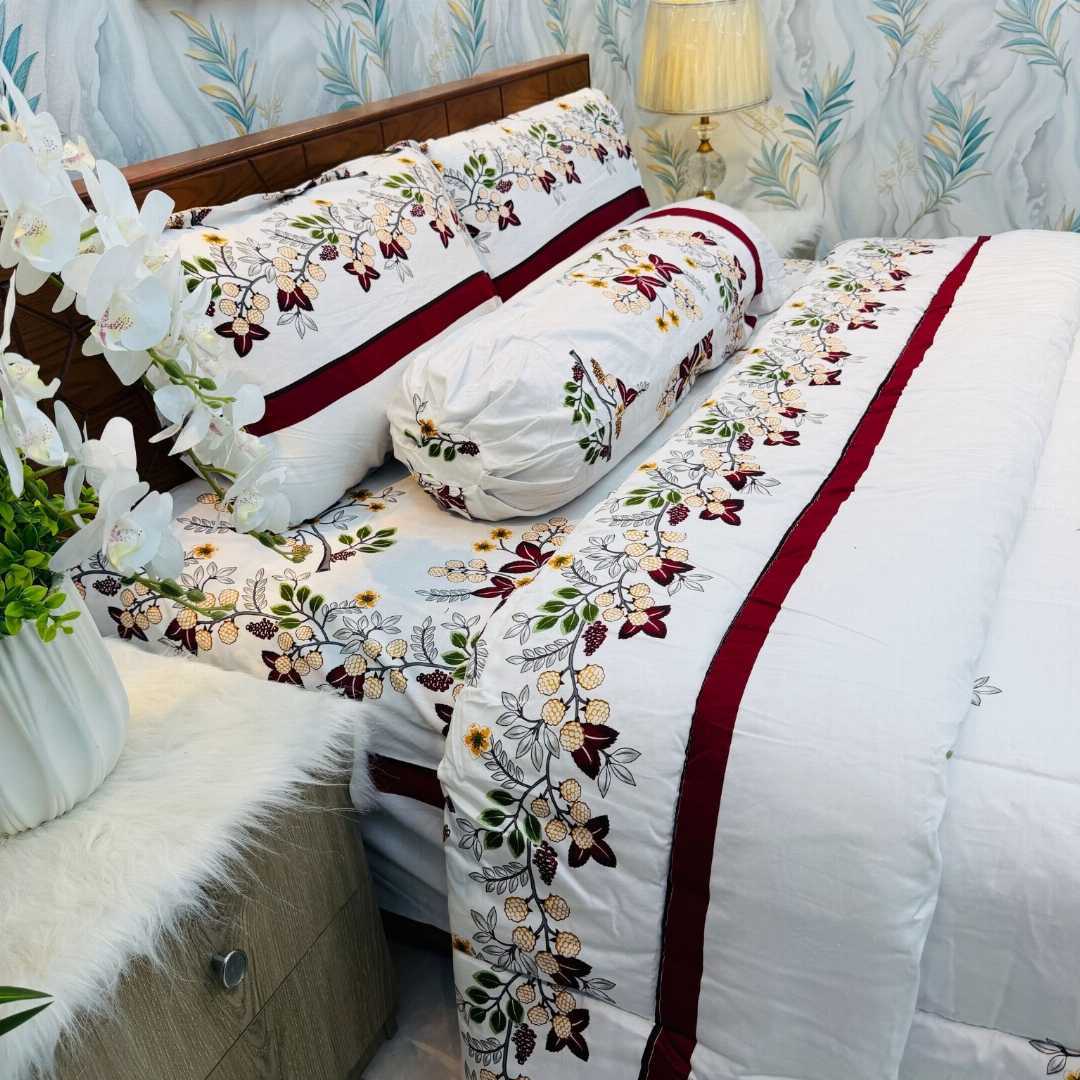 Premium,Quality,Twill,Cotton,Comforter,5,Pies,Set,comforter, comforter set, soft bedding, warm comforter, premium comforter Bangladesh, cotton comforter, bedding set, winter blanket, stylish bedding