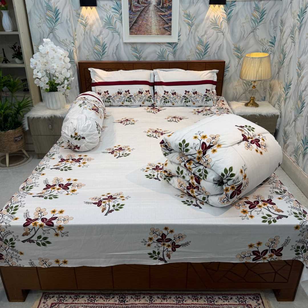 Premium,Quality,Twill,Cotton,Comforter,5,Pies,Set,comforter, comforter set, soft bedding, warm comforter, premium comforter Bangladesh, cotton comforter, bedding set, winter blanket, stylish bedding
