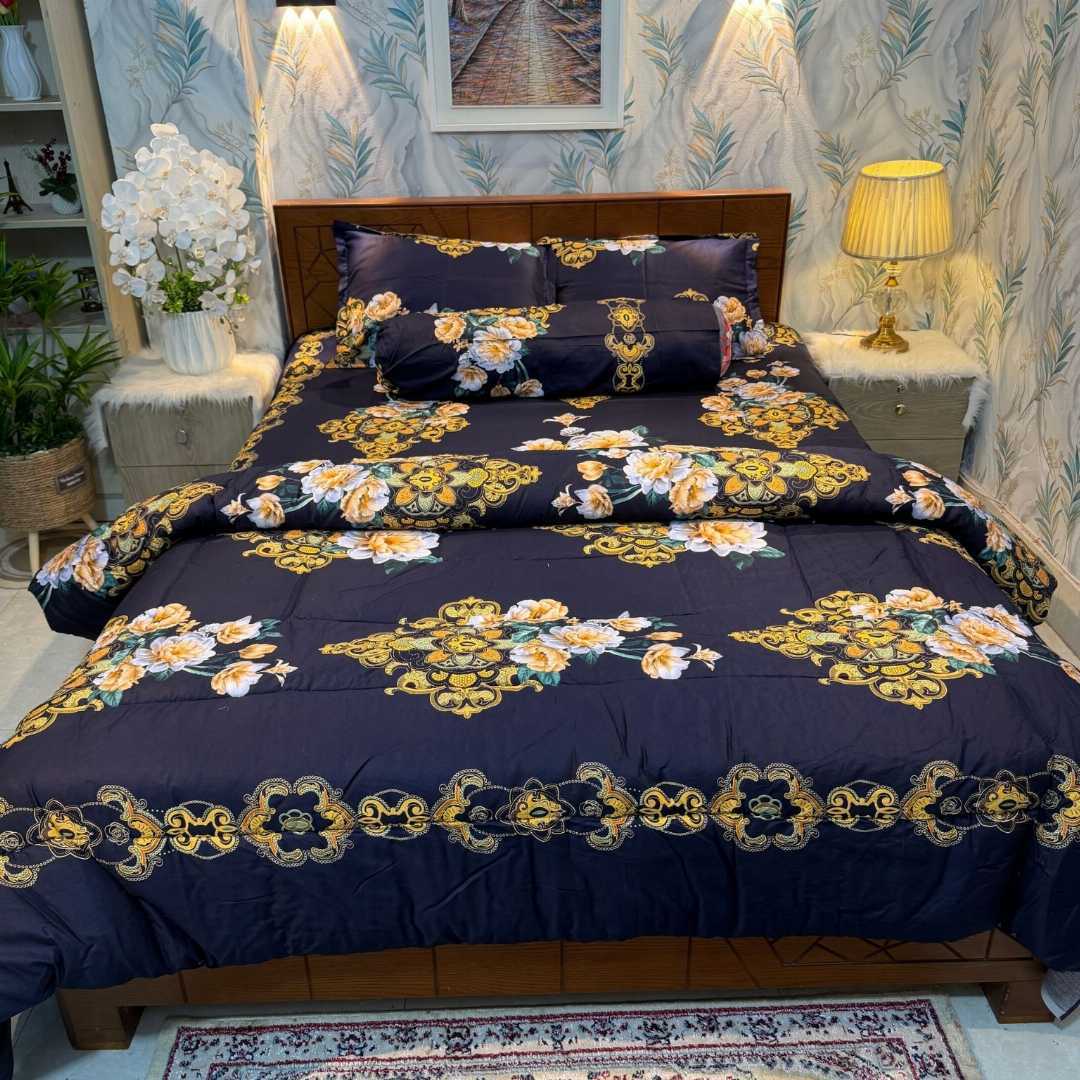 Premium,Quality,Twill,Cotton,Comforter,5,Pies,Set,comforter, comforter set, soft bedding, warm comforter, premium comforter Bangladesh,  cotton comforter, bedding set, winter blanket, stylish bedding