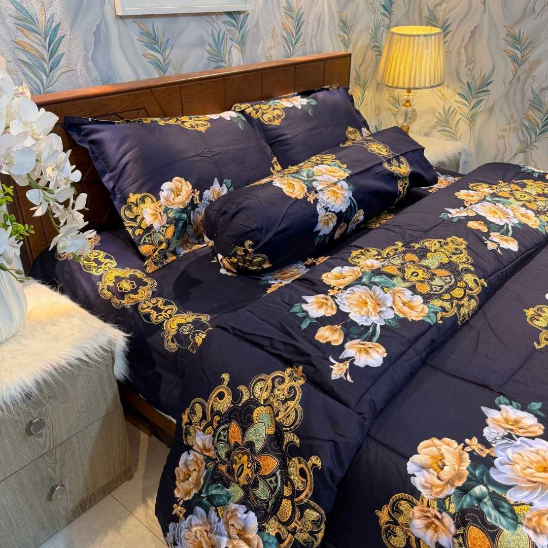 Premium,Quality,Twill,Cotton,Comforter,5,Pies,Set,comforter, comforter set, soft bedding, warm comforter, premium comforter Bangladesh, cotton comforter, bedding set, winter blanket, stylish bedding