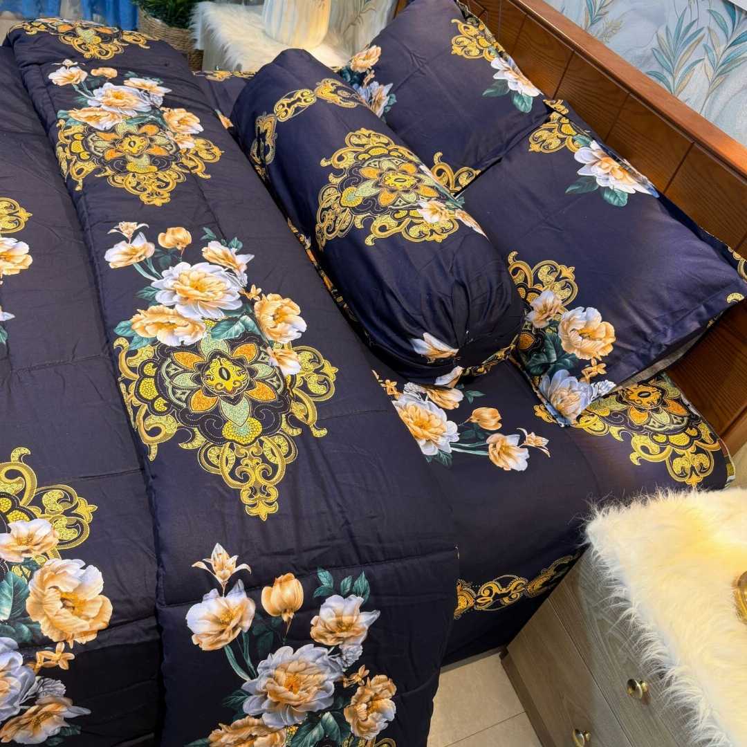 Premium,Quality,Twill,Cotton,Comforter,5,Pies,Set,comforter, comforter set, soft bedding, warm comforter, premium comforter Bangladesh, cotton comforter, bedding set, winter blanket, stylish bedding