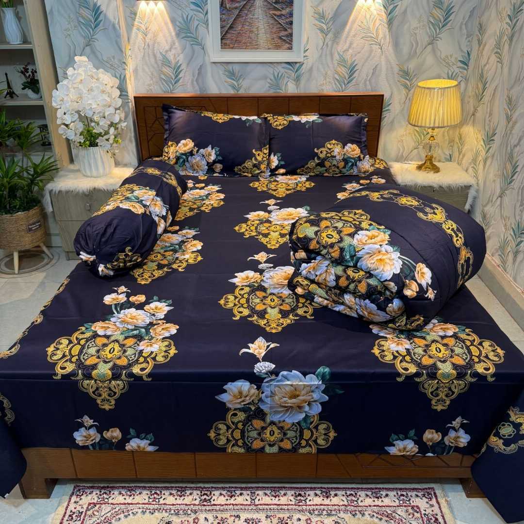 Premium,Quality,Twill,Cotton,Comforter,5,Pies,Set,comforter, comforter set, soft bedding, warm comforter, premium comforter Bangladesh, cotton comforter, bedding set, winter blanket, stylish bedding