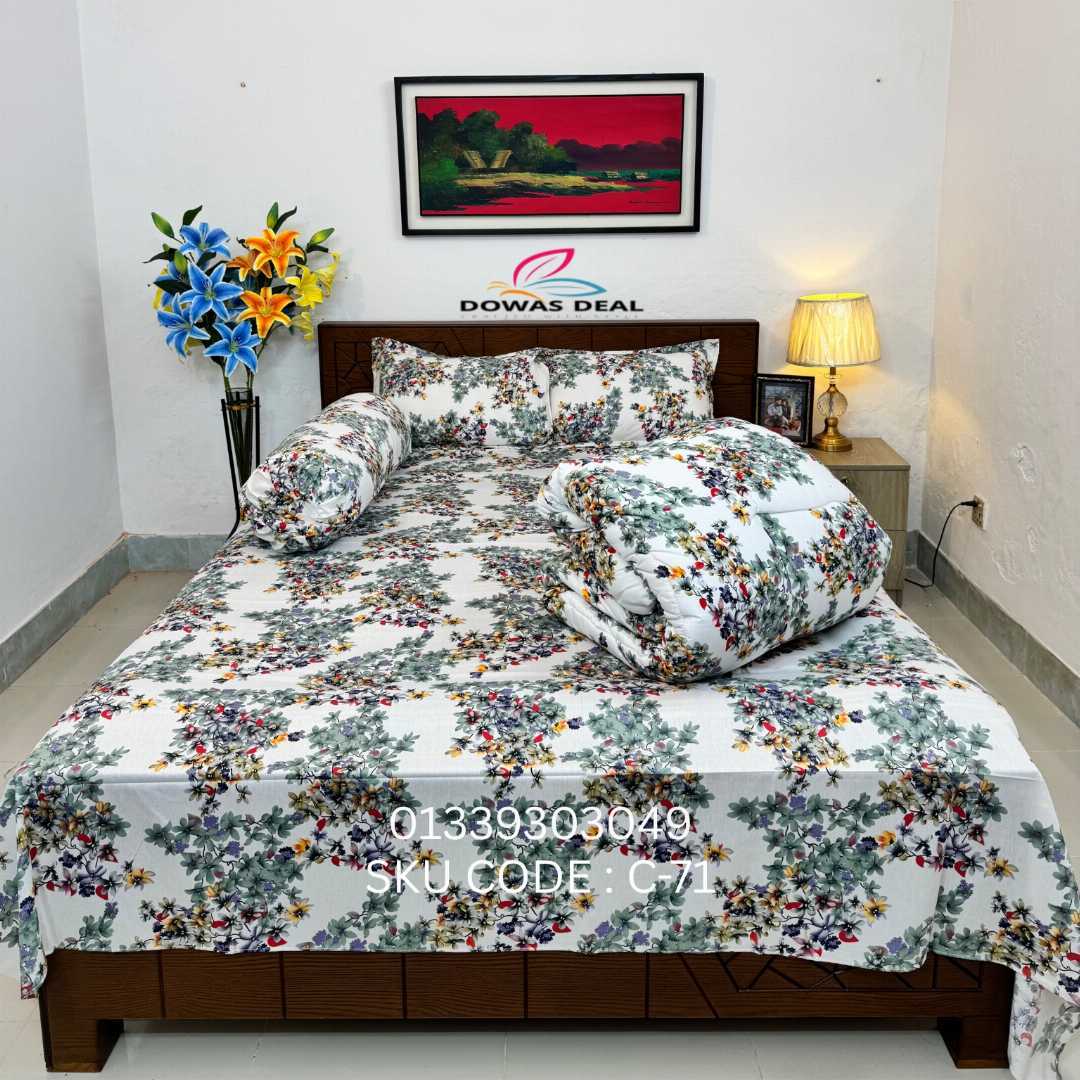 Premium,Quality,Twill,Cotton,Comforter,5,Pies,Set,comforter, comforter set, soft bedding, warm comforter, premium comforter Bangladesh,  cotton comforter, bedding set, winter blanket, stylish bedding
