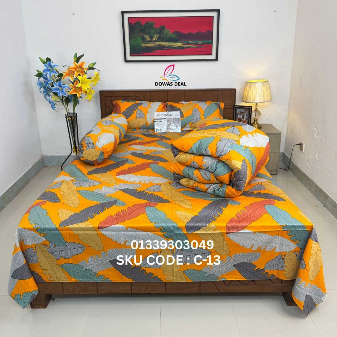 Premium,Quality,Twill,Cotton,Comforter,5,Pies,Set,comforter, comforter set, soft bedding, warm comforter, premium comforter Bangladesh,  cotton comforter, bedding set, winter blanket, stylish bedding