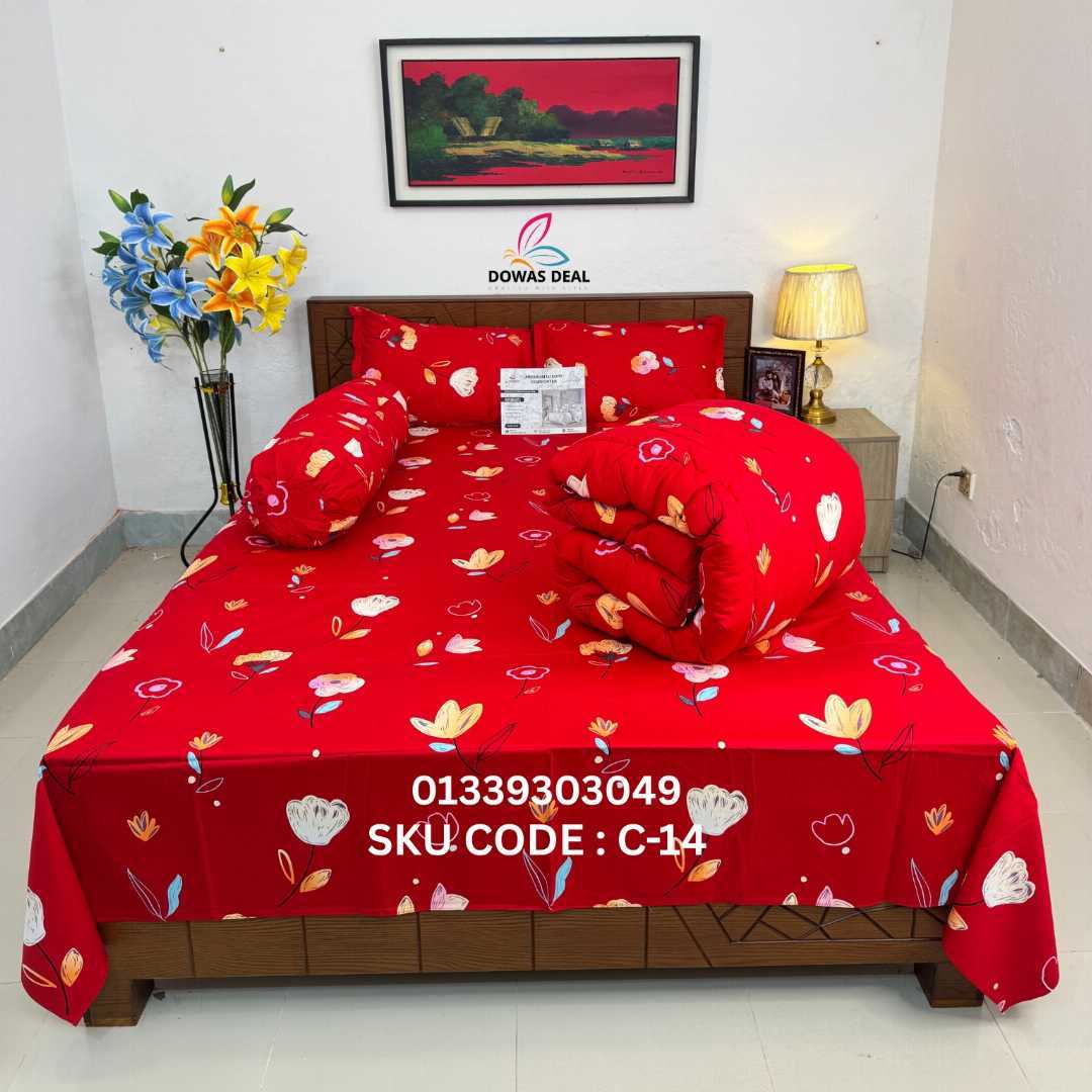 Premium,Quality,Twill,Cotton,Comforter,5,Pies,Set,comforter, comforter set, soft bedding, warm comforter, premium comforter Bangladesh,  cotton comforter, bedding set, winter blanket, stylish bedding