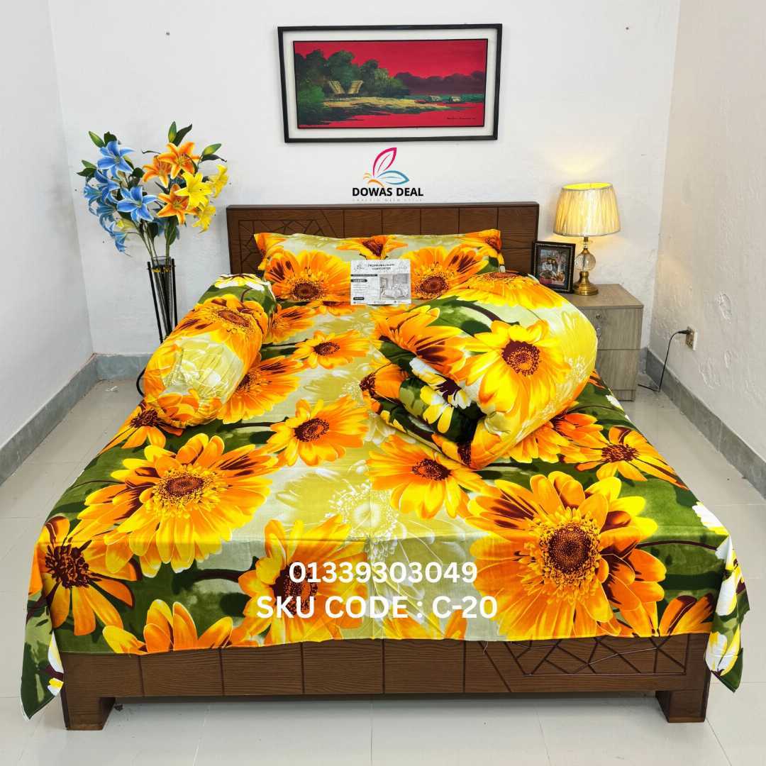Premium,Quality,Twill,Cotton,Comforter,5,Pies,Set,comforter, comforter set, soft bedding, warm comforter, premium comforter Bangladesh,  cotton comforter, bedding set, winter blanket, stylish bedding