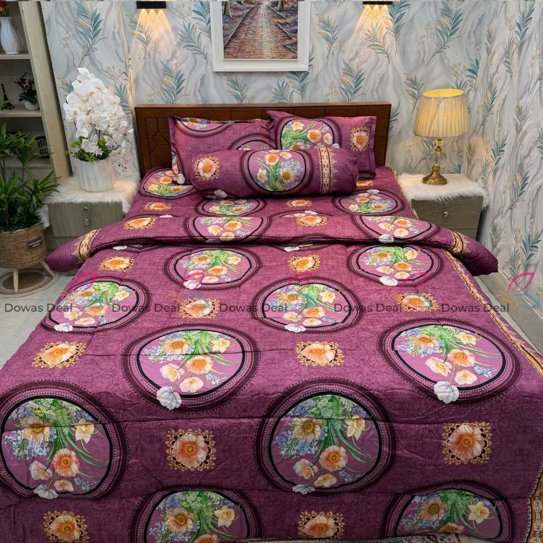 Premium,Quality,Twill,Cotton,Comforter,5,Pies,Set,comforter, comforter set, soft bedding, warm comforter, premium comforter Bangladesh,  cotton comforter, bedding set, winter blanket, stylish bedding