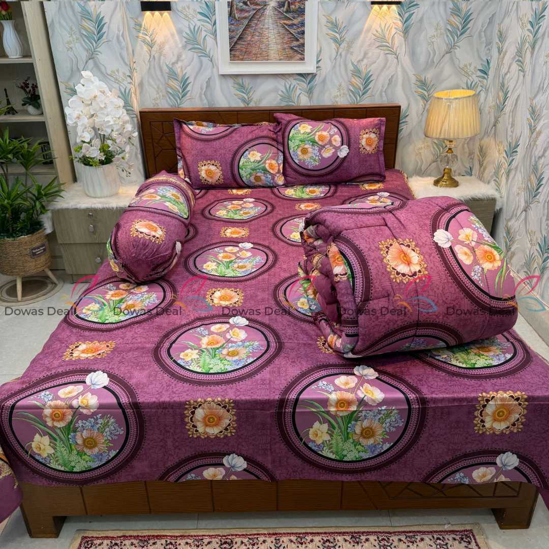 Premium,Quality,Twill,Cotton,Comforter,5,Pies,Set,comforter, comforter set, soft bedding, warm comforter, premium comforter Bangladesh, cotton comforter, bedding set, winter blanket, stylish bedding