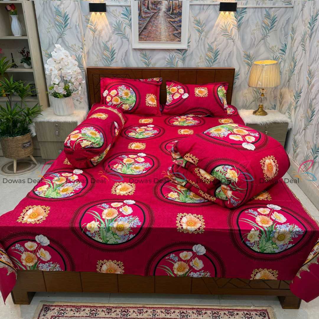 Premium,Quality,Twill,Cotton,Comforter,5,Pies,Set,comforter, comforter set, soft bedding, warm comforter, premium comforter Bangladesh, cotton comforter, bedding set, winter blanket, stylish bedding